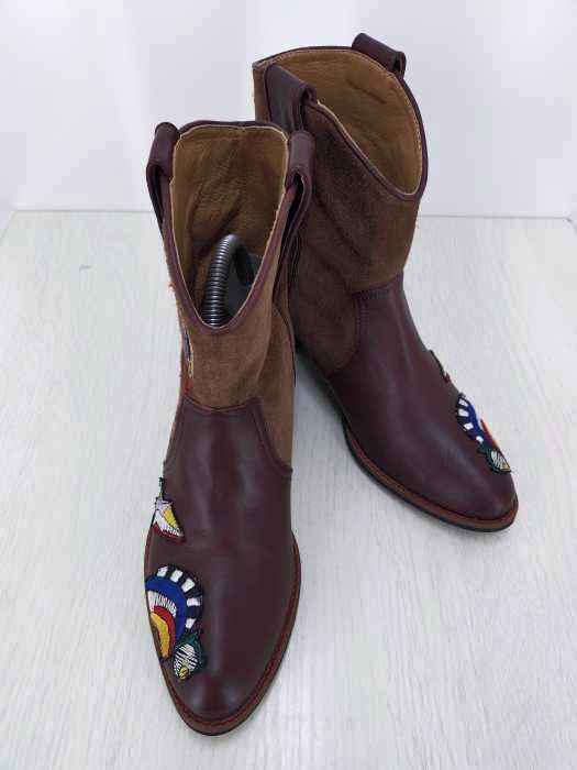 tsumori chisato walk（ツモリチサトウォーク） ウエスタン調刺繍ブーツ レディース シューズ