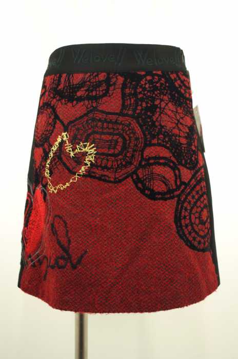 Desigual （デシグアル） 異素材切替刺繍入りスカート レディース スカート