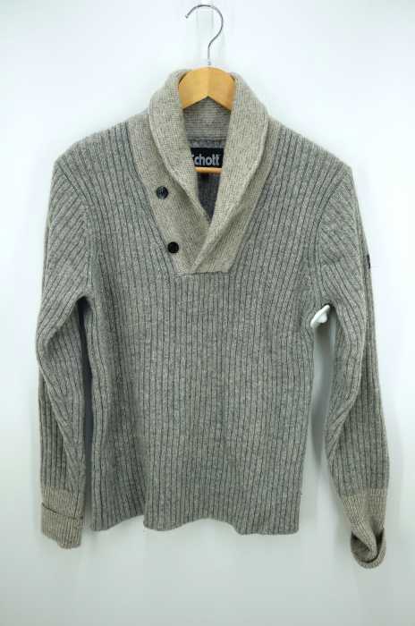 Schott （ショット） ショールカラー プルオーバー ウールニット メンズ トップス