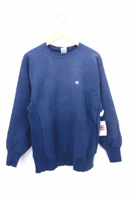 Champion （チャンピオン） 90s REVERSE WEAVE ワンポイントロゴ刺繍 コットンクルーネックスウェット メンズ トップス