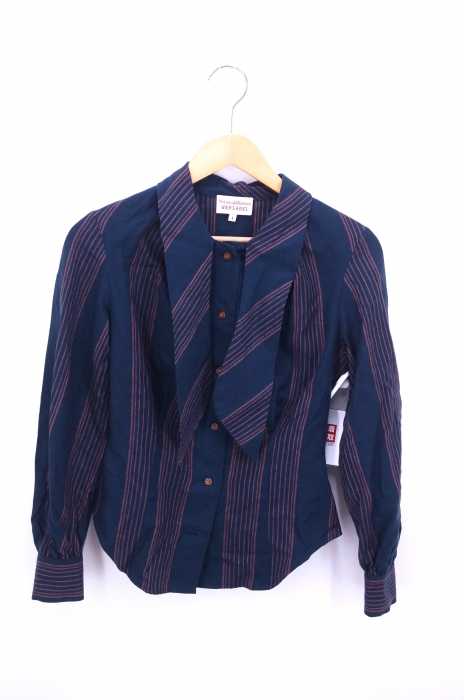 Vivienne Westwood RED LABEL （ヴィヴィアンウエストウッドレッドレーベル） ストライプ柄 ボウタイブラウス レディース トップス