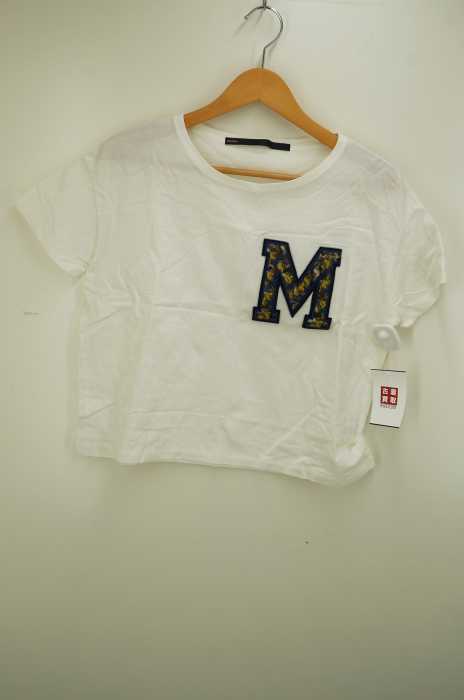 yoshio kubo （ヨシオクボ） Mワッペン刺繍クルーネックカットソー レディース トップス