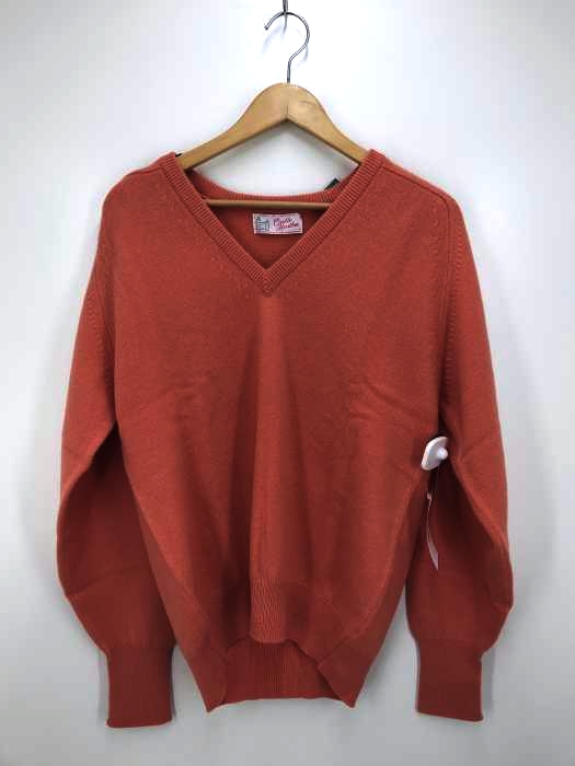 castle heather（キャッスルヘザー） Vネックニットセーター ラムウール メンズ トップス
