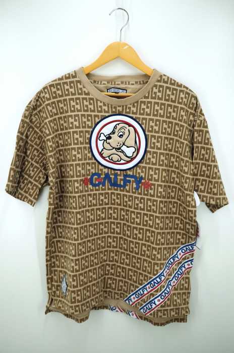 GALFY(ガルフィー) ロゴ刺繍 モノグラムプリントクルーネックTee メンズ トップス
