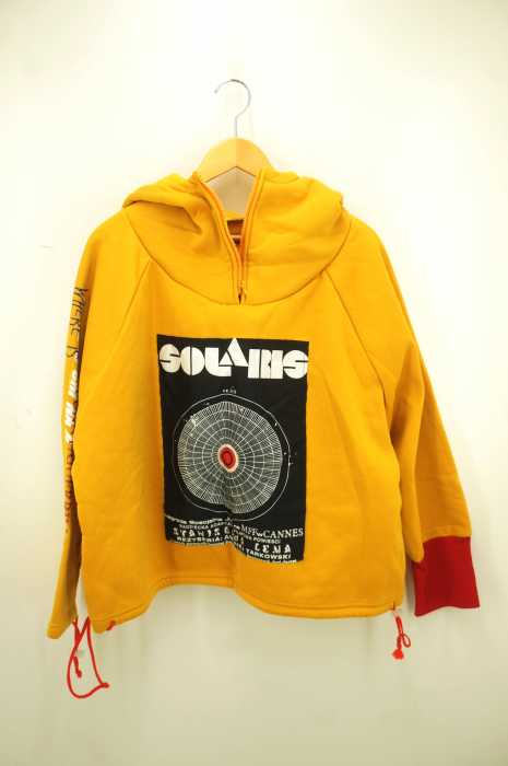 USED （ブランド不明） ボックスシルエットデカロゴフロントパーカー レディース トップス