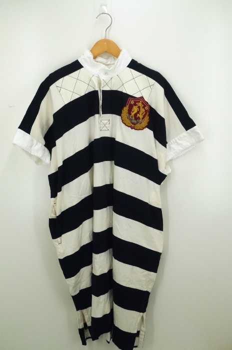 Vivienne Westwood ANGLOMANIA（ヴィヴィアンウエストウッド アングロマニア） エンブレム刺繍 レース装飾ボーダーポロシャツワンピース レディース ワンピース