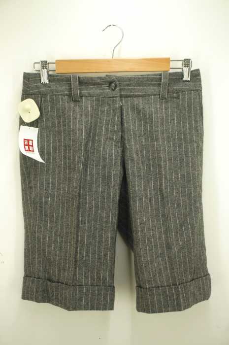 The Wayof Chic　Ray BEAMS （ザウェイオブチック　レイビームス） ストライプ柄 センタープレス ハーフ レディース パンツ