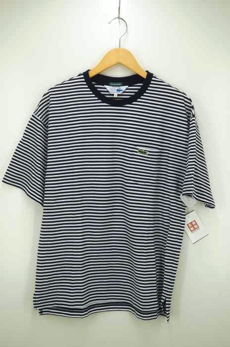 CHEMISE LACOSTE（シュミーズ ラコステ） ワンポイント刺繍 ボーダークルーネックTシャツ メンズ トップス