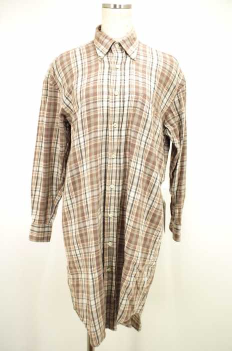 individualized shirts（インディヴィジュアライズドシャツ） チェックボタンネルシャツワンピース レディース ワンピース