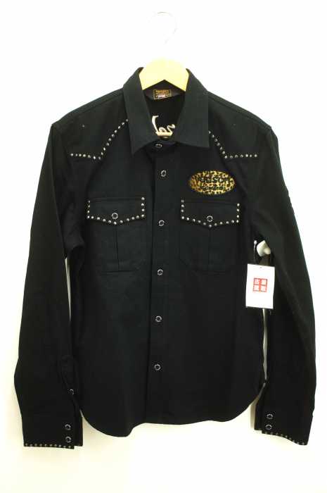 VANSON（バンソン） スタッズ付きバック刺繍デザインシャツジャケット メンズ アウター