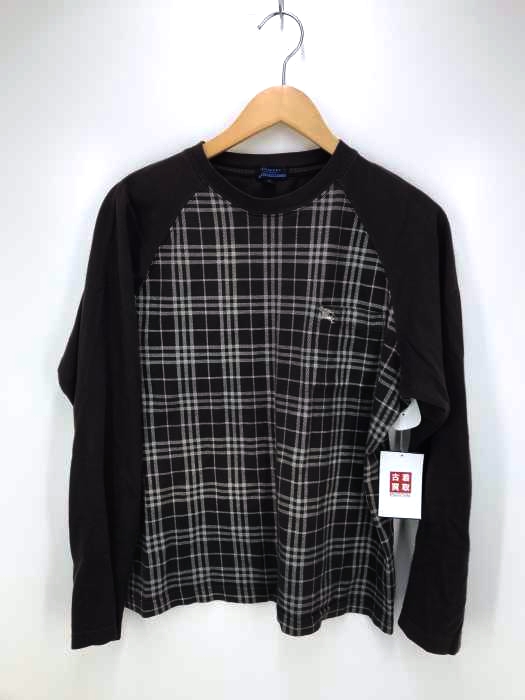 BURBERRY BLUE LABEL（バーバリーブルーレーベル） ラグランスリーブチェックロングスリーブカットソー メンズ トップス
