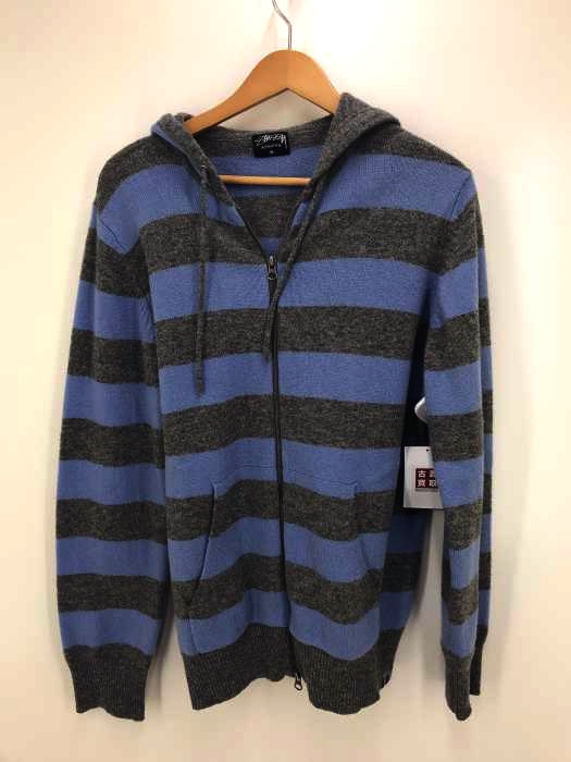Stussy（ステューシー） ボーダーフーディーニットカーディガン メンズ トップス