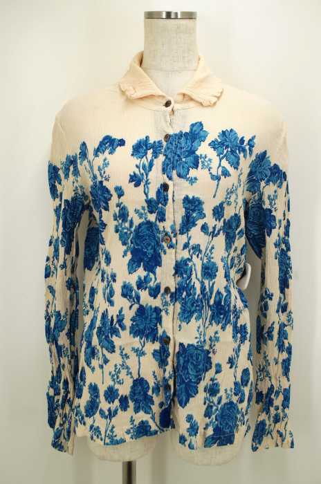 TSUMORI CHISATO （ツモリチサト） フラワープリントシワ加工シャツ レディース トップス