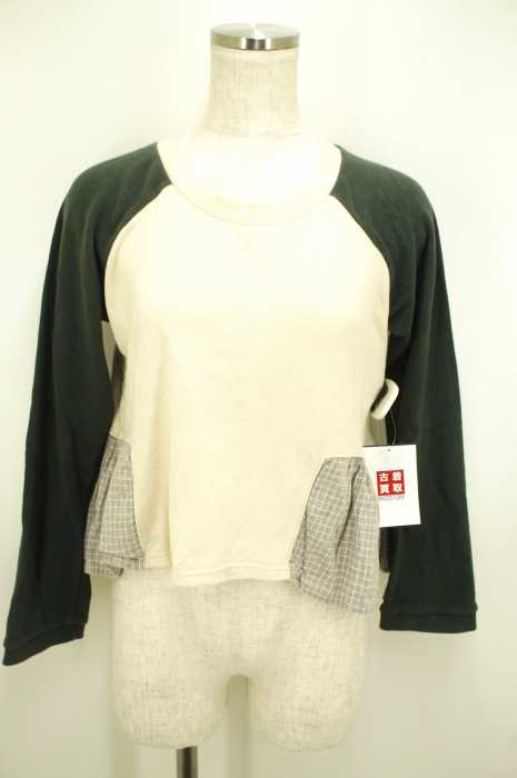 crisp （クリスプ） 14AW チェックぺプラムバイカラースウェットトップス レディース トップス