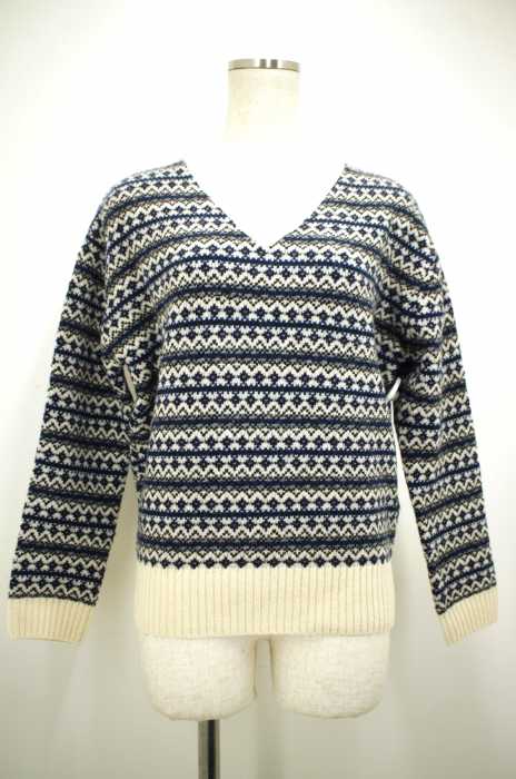 BEAUTY & YOUTH UNITED ARROWS  （ビューティーアンドユースユナイテッドアローズ） フェアアイルVネックウールニットセーター レディース トップス