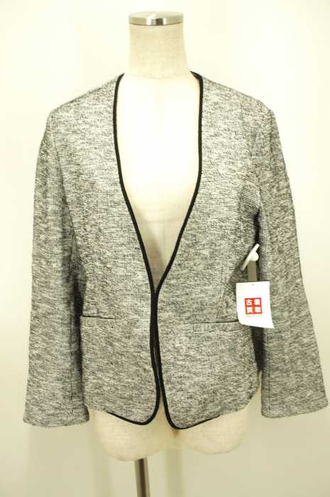 UNITED ARROWS green label relaxing （ユナイテッドアローズグリーンレーベルリラクシング） CR カットツイード ノーカラージャケット レディース アウター