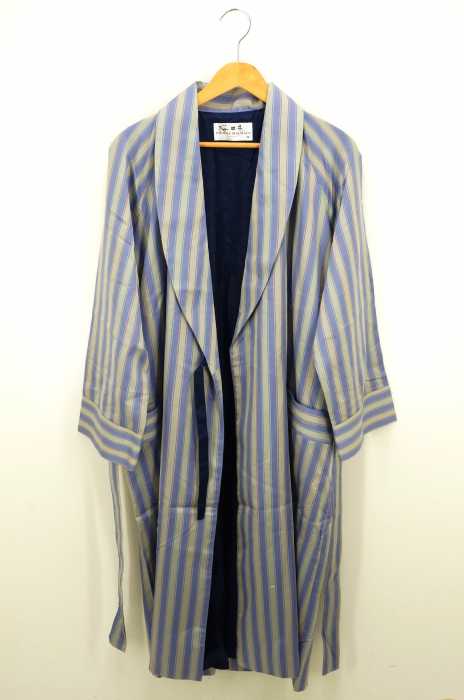 Pierre Balmain(ピエールバルマン) 90s マルチストライプ柄 サテンガウンコート メンズ アウター