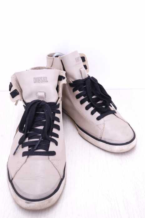 DIESEL (ディーゼル) サイドジップ レザースニーカー メンズ シューズ