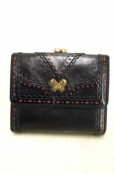 ANNA SUI （アナスイ） バタフライ付き三つ折りがま口財布 レディース ファッション雑貨