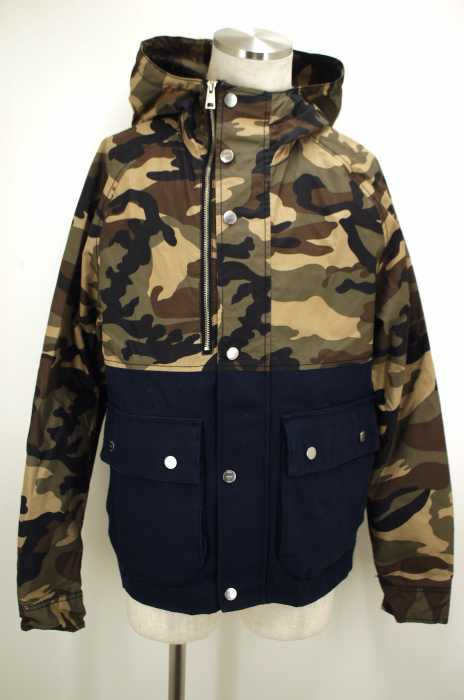ZARA MAN （ザラマン） キャンバス切替カモ柄マウンテンパーカー メンズ アウター