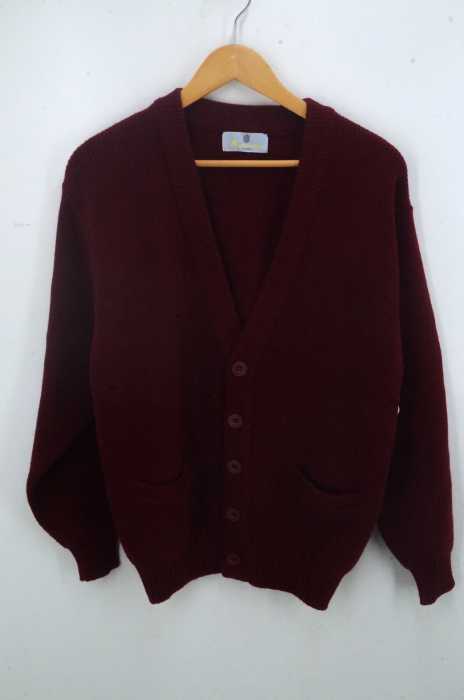 AQUASCUTUM (アクアスキュータム) リブニットカーディガン メンズ トップス