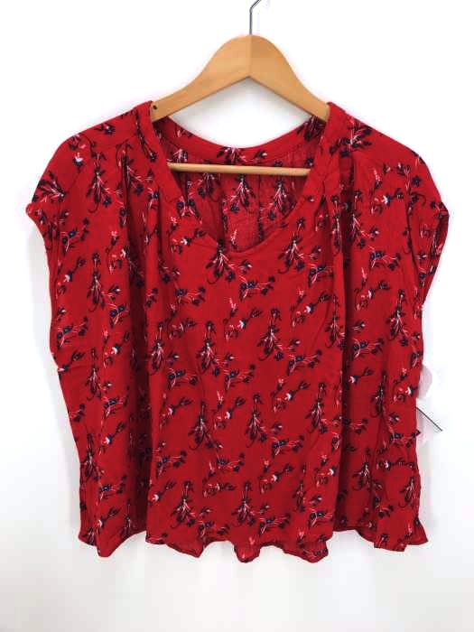 AZUL by moussy（アズールバイマウジー） レディースファッション通販花柄2WAYフレンチスリーブブラウス レディース トップス