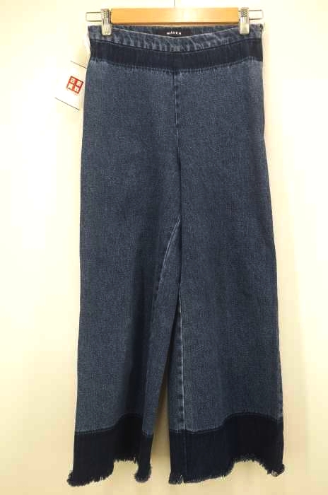 WAVEN(ウォーヴン) カットオフサイドジップワイドデニムパンツ レディース パンツ