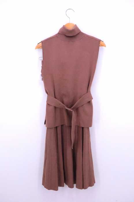 Mila Owen （ミラオーウェン） 19SS ベルト付ノースリーブニットセットアップ レディース セットアップ