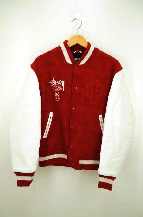 Stussy（ステューシー） レザー切替スタジャン メンズ アウター