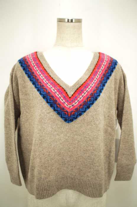 MACPHEE （マカフィー） カシミヤ混Vネックニットセーター レディース トップス