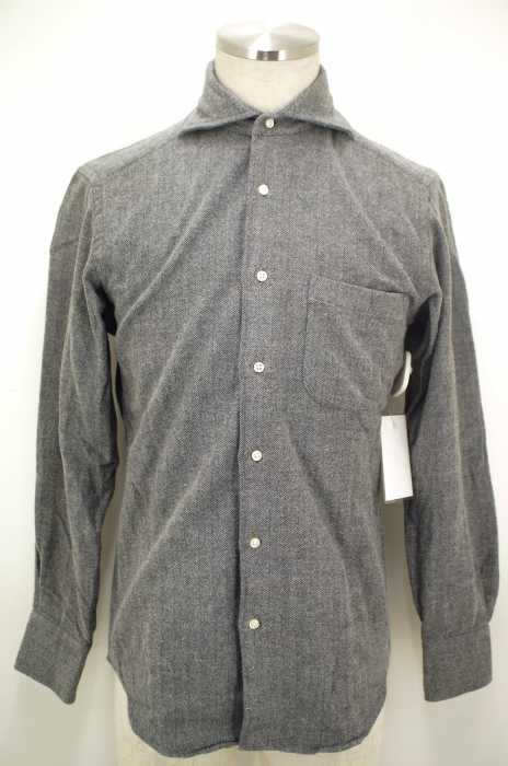 FAIRFAX （フェアファックス） SLIM FIT ヘリンボーン柄ボタンシャツ メンズ トップス