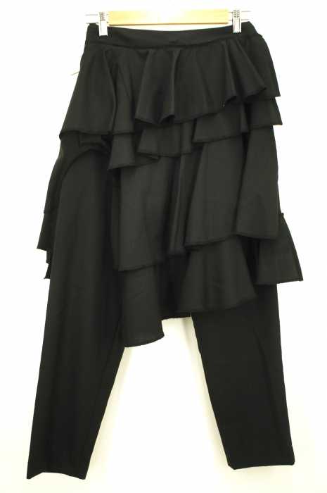 BLACK COMME des GARCONS （ブラックコムデギャルソン） AD2008 ティアードスカートラップカバースラックスパンツ レディース パンツ