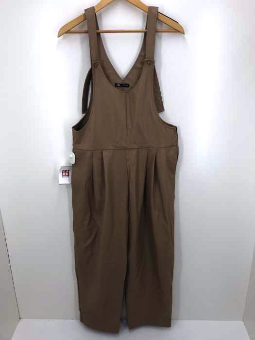 ZARA（ザラ） フェイクレザーサイドジップオーバーオール レディース オールインワン