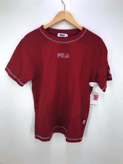 FILA（フィラ） フロントロゴ刺繍 クルーネック カットソー レディース トップス