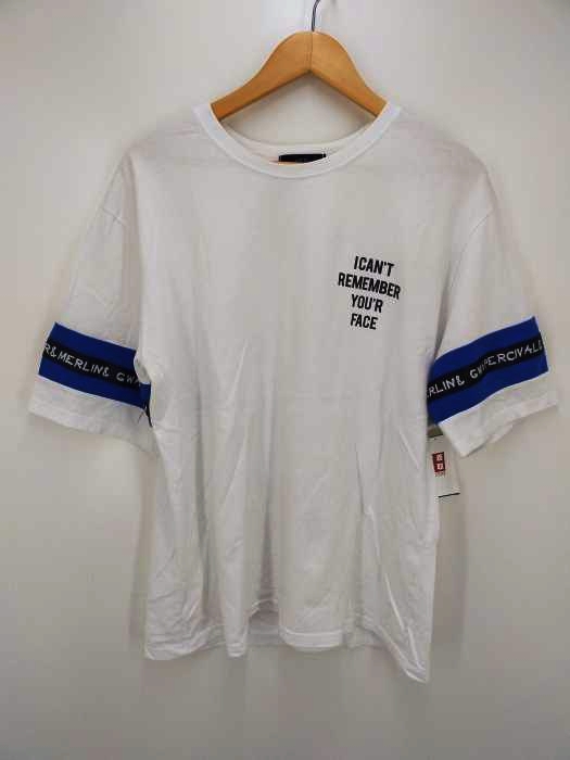 ATTI(アッティ) 袖テープ叩き付け半袖Tシャツ プリント Tシャツ メンズ トップス