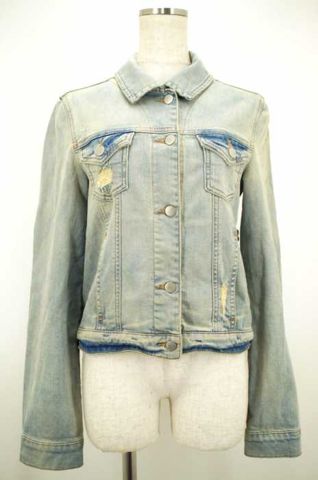 ZARA BASIC （ザラベーシック） ダメージ加工デニムジャケット レディース アウター