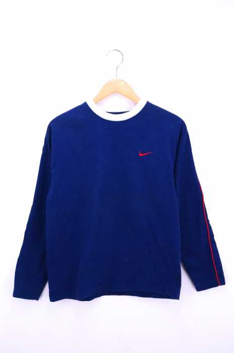 NIKE (ナイキ) 胸ロゴ刺繍 クルーネックロンT メンズ トップス