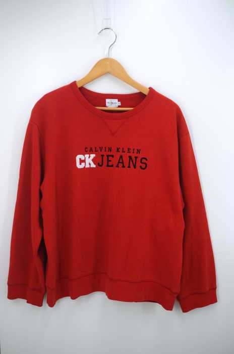 ck Calvin Klein（シーケーカルバンクライン） 90s ロゴ刺繍クルーネックスウェット メンズ トップス