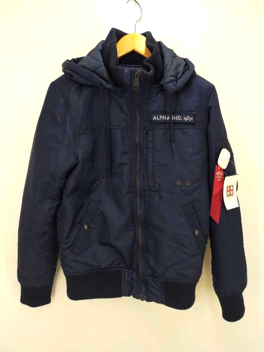 ALPHA INDUSTRIES（アルファインダストリーズ） フーデットリブジャケット メンズ アウター
