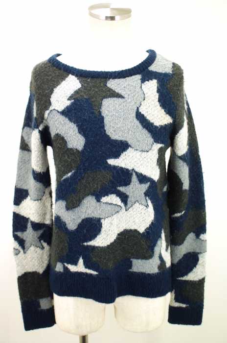 M （エム） 15AW star camo knit pullover カモ柄ニットセーター メンズ トップス