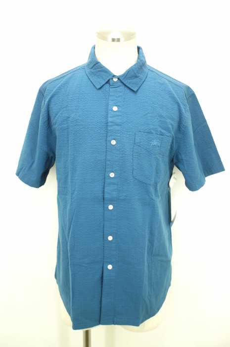 STUSSY （ステューシー） SEERSUCKER SHIRT シアサッカー ポケット刺繍 メンズ トップス