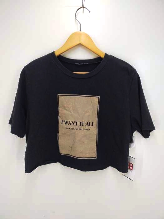 ZARA（ザラ） カットオフショートプリントTシャツ レディース トップス