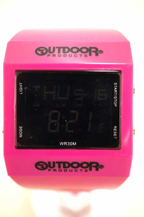 OUTDOOR PRODUCTS （アウトドアプロダクツ） スクエアデジタル時計 レディース ファッション雑貨
