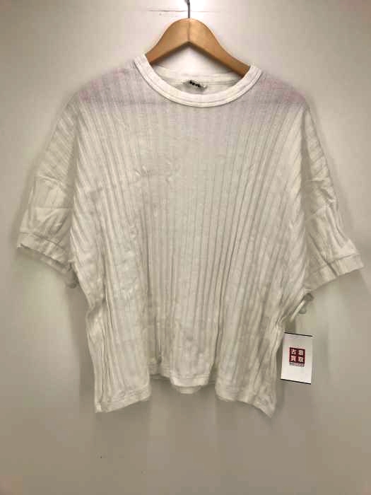 tumugu:(ツムグ) コットンクルーネックカットソーリブショートスリーブ レディース トップス