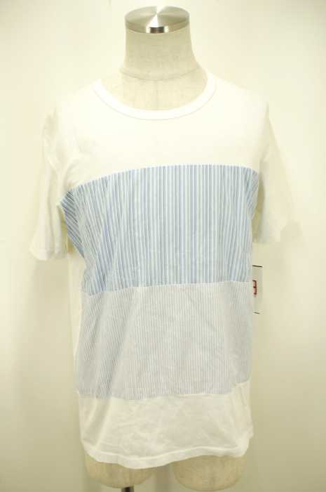 ALOYE (アロイ) 切り替えストライプTシャツ メンズ トップス