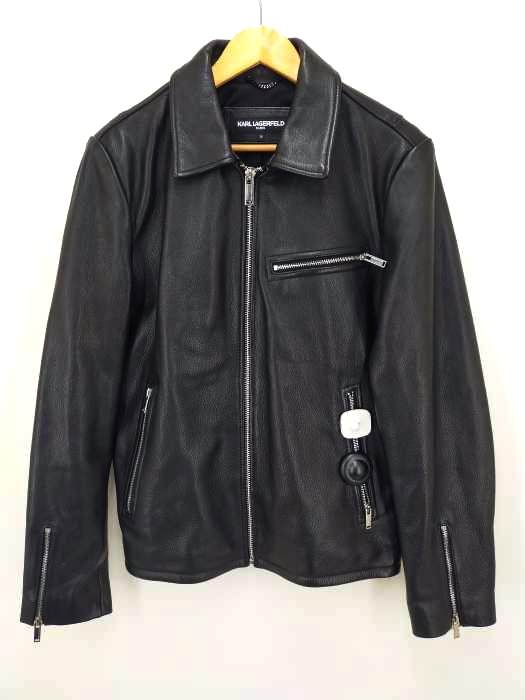 KARL LAGERFELD（カールラガーフェルド） Leather Motocross Jacket レザーライダースジャケット メンズ アウター