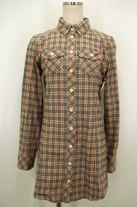 BURBERRY BLUE LABEL （バーバリーブルーレーベル） ノバチェックロングボタンシャツ レディース トップス