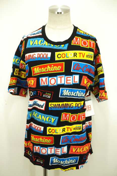 MOSCHINO (モスキーノ) 総柄 ネオンボードプリント メンズ トップス