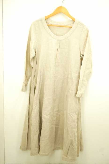 nest Robe （ネストローブ） タックネックデザインリネンワンピース レディース ワンピース