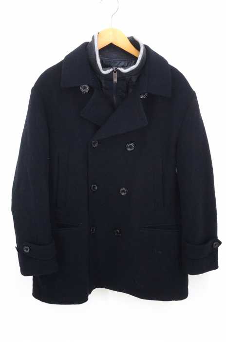 AQUASCUTUM （アクアスキュータム） ベストネオタグ ライナーベスト付き カシミヤ Pコート メンズ アウター